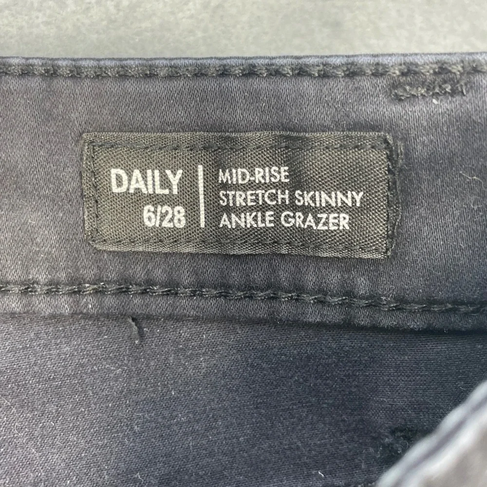 Buffalo Black Daily Mid-Rise Stretch Skinny Ankle Grazer Jeans Womens 6